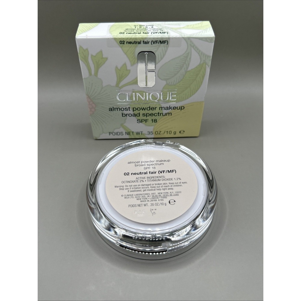 Clinique Almost Powder Makeup Broad Spectrum SPF 18 02 Neutral Fair(VF/MF) .35oz - Picture 9 of 9